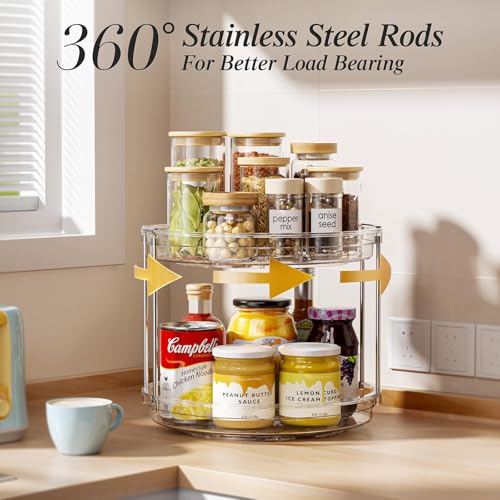 Rotating Makeup Organizer for Vanity (Clear / 10.6in 1 Pack)