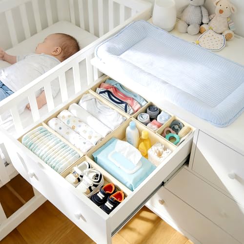 Drawer Organizer Clothes (Beige / 20 Pack)