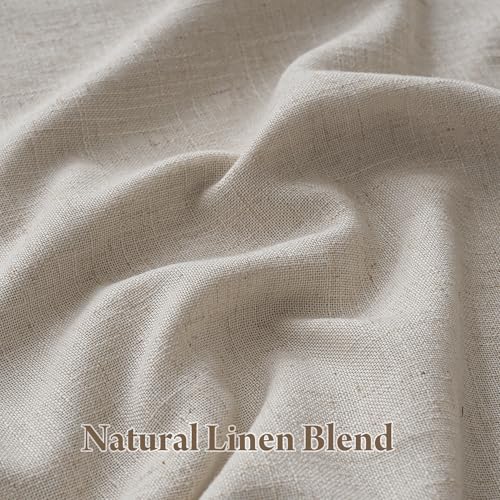 Linen Blackout Curtains 96 inches Long (Pinch Pleated - Taupe / 40"W x 96"L (Pack of 2))