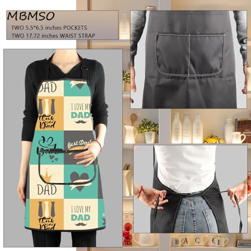 Matching Mom and Dad Aprons New Mommy and Daddy Gift for Couples Anniversary Aprons Dad Cooking Apron for Mom Chef Gift (Mom and Dad Apron-sets)