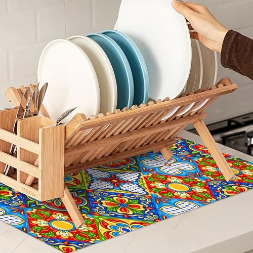 Mexican Tile Dish Drying Mat (Mexican Tile Boho Tradicion)