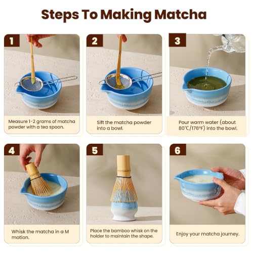 Matcha Whisk Set (Light Blue)