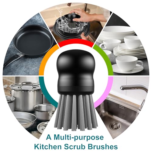 Mini Dish Brush for Cleaning Chicken Shredder (Black)