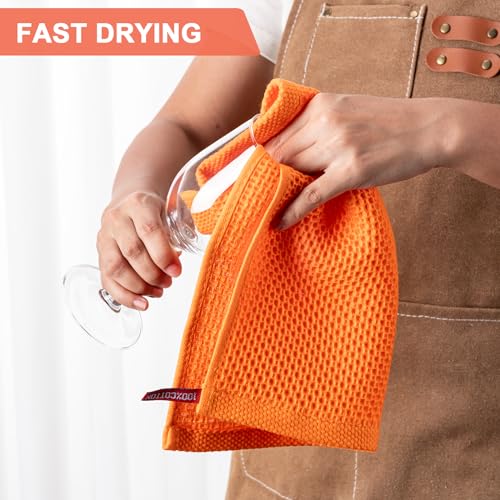 Kitchen Towels 6 (Orange / 12 x 12 - 6 Pack)