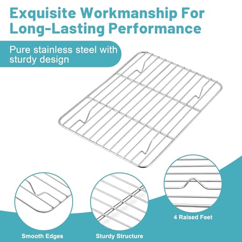 Cooling Rack 8.75” x 6.25” Stainless Steel Wire Baking Rack (8.75"*6.25")