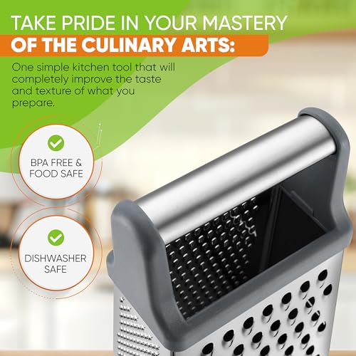 Stainless Steel XL Cheese Grater for Kitchen (Gray / XL)