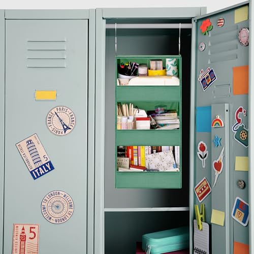 3 Shelf Hanging Closet Organizer (3-shelf Dark Green / 1-Pack)