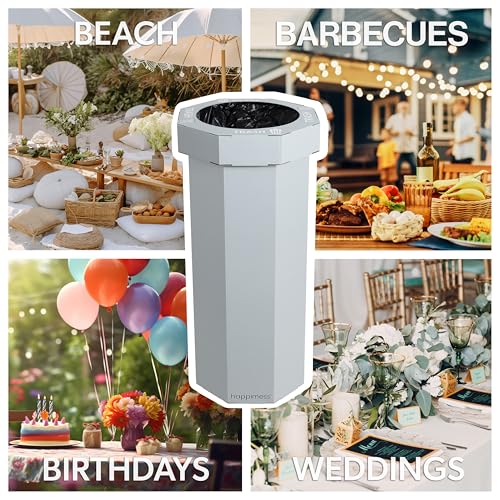 Fleur 25 Gal Trash Can Bin (Fog Gray)