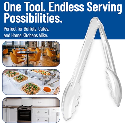 410907 Carly Salad Tong (8.85 Inches / Pack of 12 / Clear)