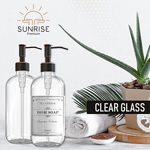 Clear Glass Soap Dispenser (Oil Rubbed Bronze Ss Pump - Clear Glass)