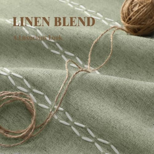 Green 100% Boho Blackout Curtains 84 Inch 2 Panels with Tassels (Green / 52"W x 84"L (Pack of 2))
