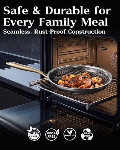 Frying Pan Nonstick with Lid 12 in