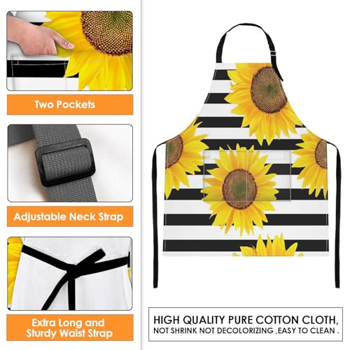 Apron with Pockets (Sunflower)
