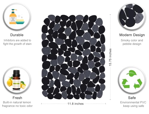 Pebble Sink Mat for Stainless Steel (Black)