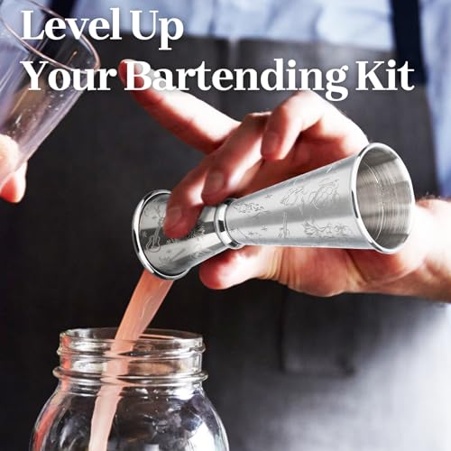 Jigger for Bartending (Etched-D / 1 count)