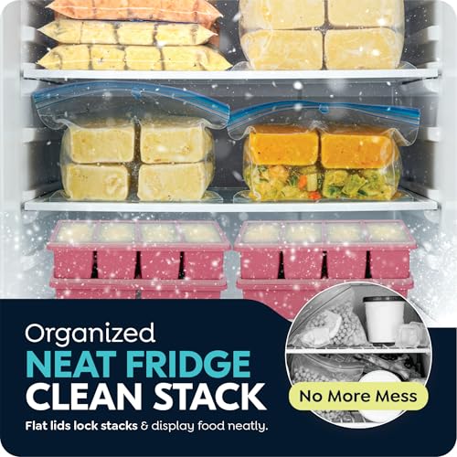 1 cup Silicone Freezer Trays with Lids (Burgundy)