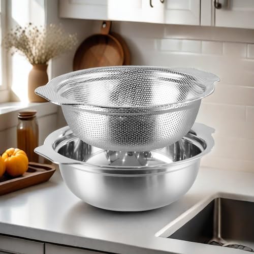 Stainless Steel Colander for Kitchen (2.5QT)