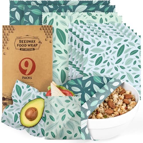 Reusable Beeswax Food Wraps (Boho Leaves)