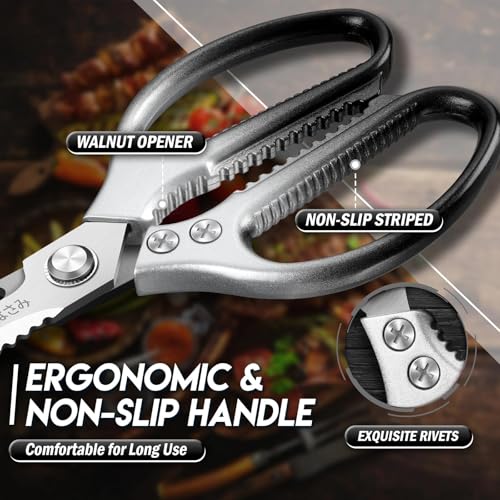 Kitchen Scissors Shears Set (Silver-black)