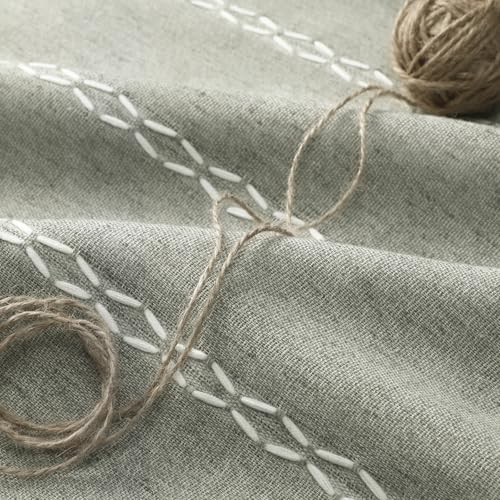 Sage Green Boho Blackout Curtains 72 Inch 2 Panels with Tassels (Sage Green / 52"W x 72"L (Pack of 2))
