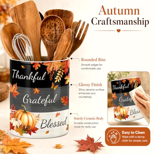 Fall Maple leaves Kitchen Utensil Holder