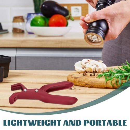 Pan Gripper Hot Plate Holder Clip for Microwave Toaster Oven Steamer Air Fryer Pans Bowl Holder Clip with Non Slip Grip 5.90 X 2.75 X 1.18 in