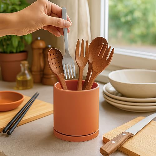 2 Pack 360° Rotating Utensil Holders (Pumpkin / 5")