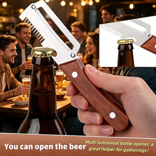NEW Premium Vegetable Peeler with Wooden Handle and Bottle Opener (1Pack)