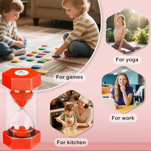 2 Minute Sand Timer Hourglass (Red / 2 minute)