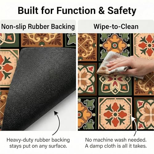 Boho Dish Drying Mat for Kitchen Counter (Boho / 17" x 31.5")