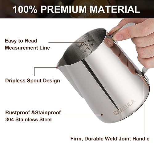Milk Frothing Pitcher (A0 Silver / 20 Ounces)