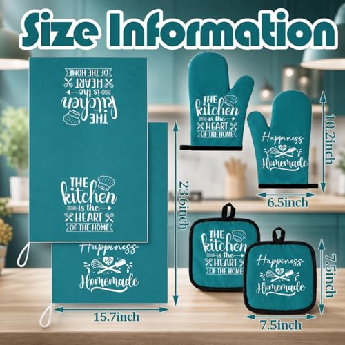 6 Pcs Kitchen Decor Accessories Set (Teal / Kitchen)