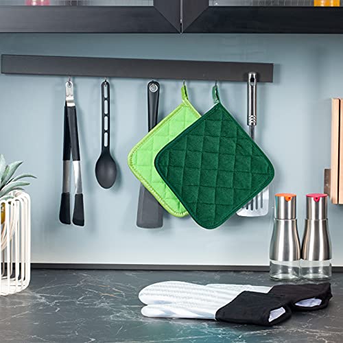 5 Pack Pot Holders for Kitchen Clearance (Dark Green / Pot Holders)