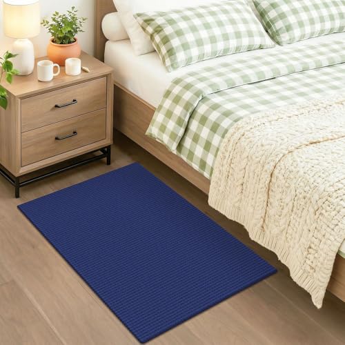 Washable 2x3 Entry Area Rug (Deep Navy Blue / 2' x 3' (Rectangular))
