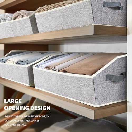 Trapezoid Closet Shelf Organizer (Light Gray / Large -3 Pack)
