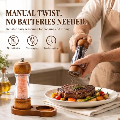 Manual Salt and Pepper Grinder Set