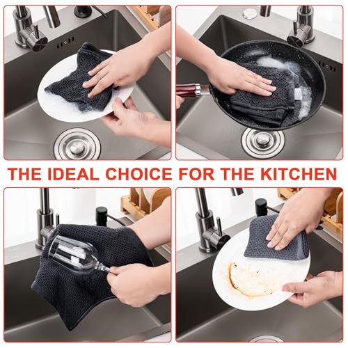Kitchen Towels 6 (Brick Red / 12 x 12 - 6 Pack)