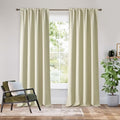 Bedroom Blackout Curtains 80 inches Long (100% Blackout - Beige / 42"W x 80"L (Pack of 2))