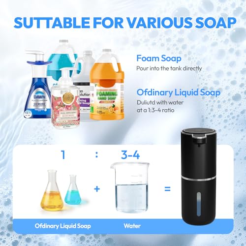 Automatic Foaming Soap Dispenser (Black 1 / Foam)