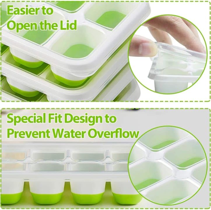 Durable Silicone Ice Cube Tray Set