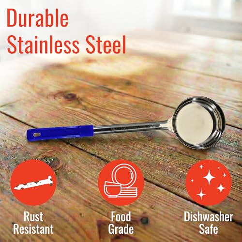 8 oz Solid Stainless Steel Portion Control Ladle Spoodle (8 Ounce Solid)
