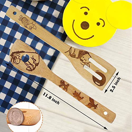 Wooden Spoons for Cooking Set of 5 (Winnie Bear)
