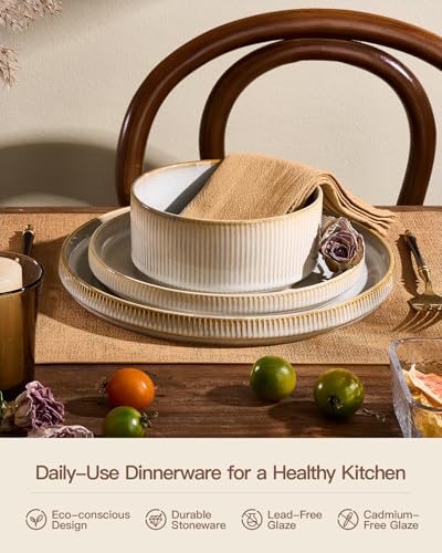 Dinnerware Set for 6 (Cappuccino White)