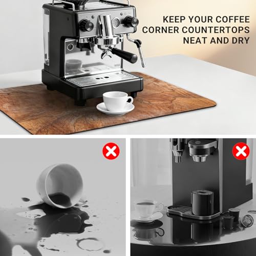 Coffee Mat 32x18 Inch (Wood Grain Slices / 32" x 18")