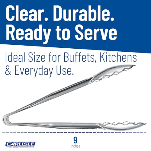 410907 Carly Salad Tong (8.85 Inches / Pack of 12 / Clear)