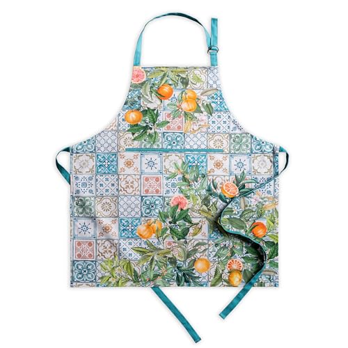 Aprons for women with Pocket 100% Cotton Pack of 1 (015 - Agrume)