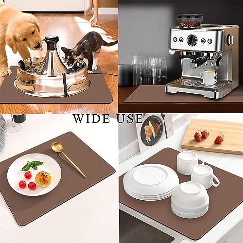 Coffee Mat for Countertops (Brown / 16" x 24")