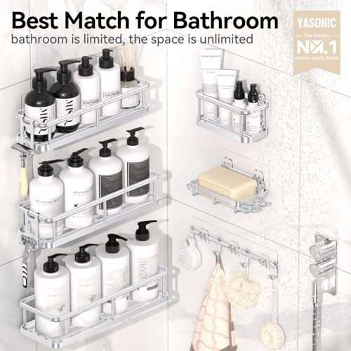 Shower Caddy Adhesive (Silver / XXL)