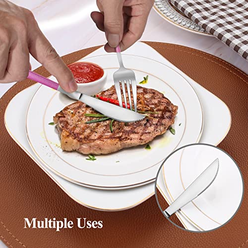 Mirror Silver Rosy Silverware Set (Mirror Silver Rosy)