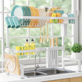 Over The Sink Dish Drying Rack (White / Standard - 3 Baskets)